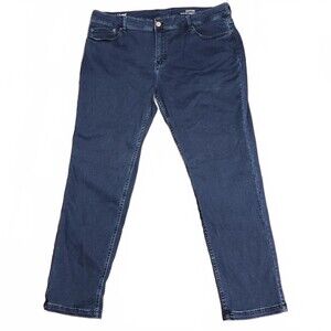 Mugsy‎ Softies Jeans 42x32 Dark Wash Stretch Slim Straight